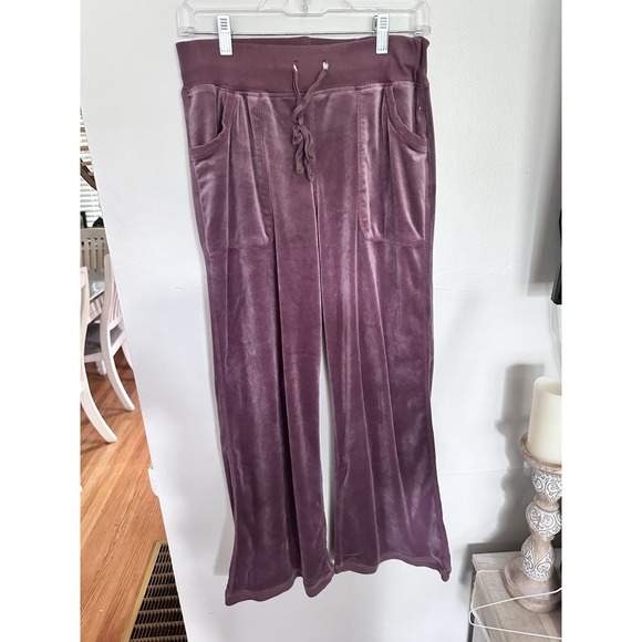 Sundance S Velvet Velour Set‎ Aurora Hoodie & Crop Wide Leg Pants Purple - Picture 7 of 9